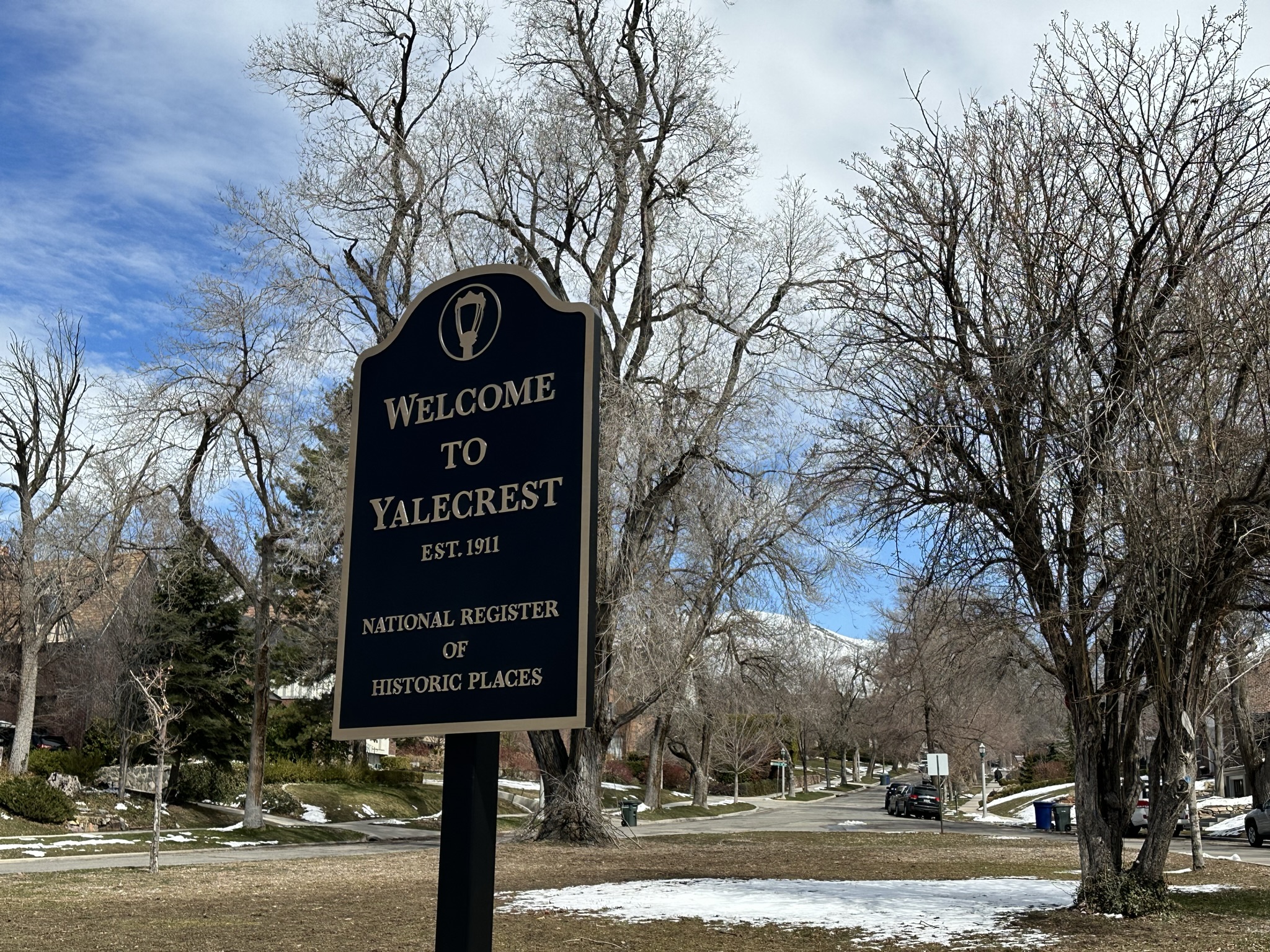 Yalecrest historic street sign