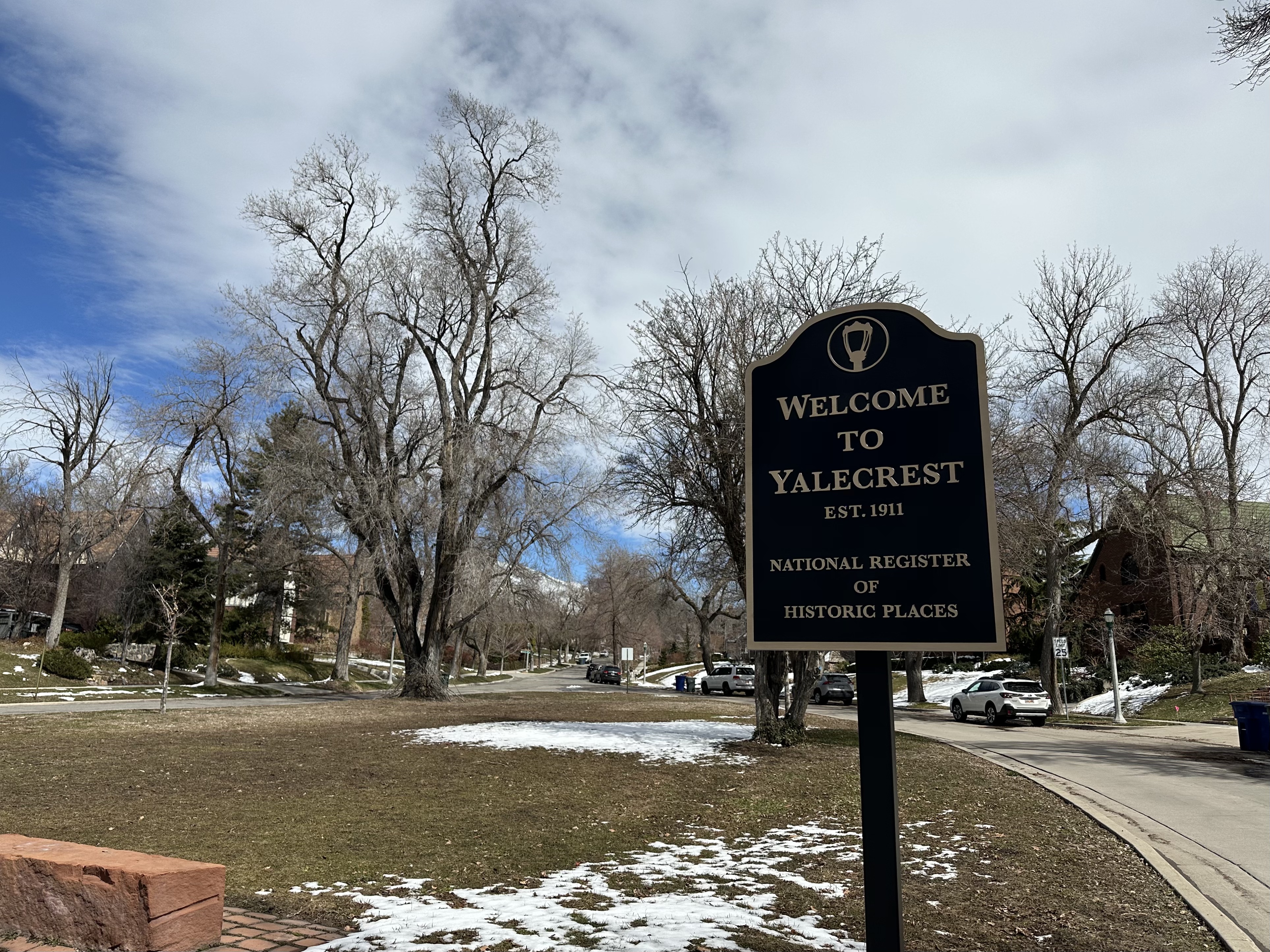 Signage for Yalecrest, 2023