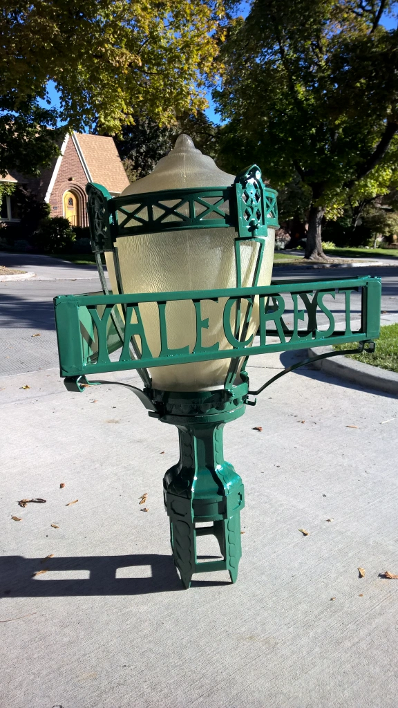 Lamp restoration detail