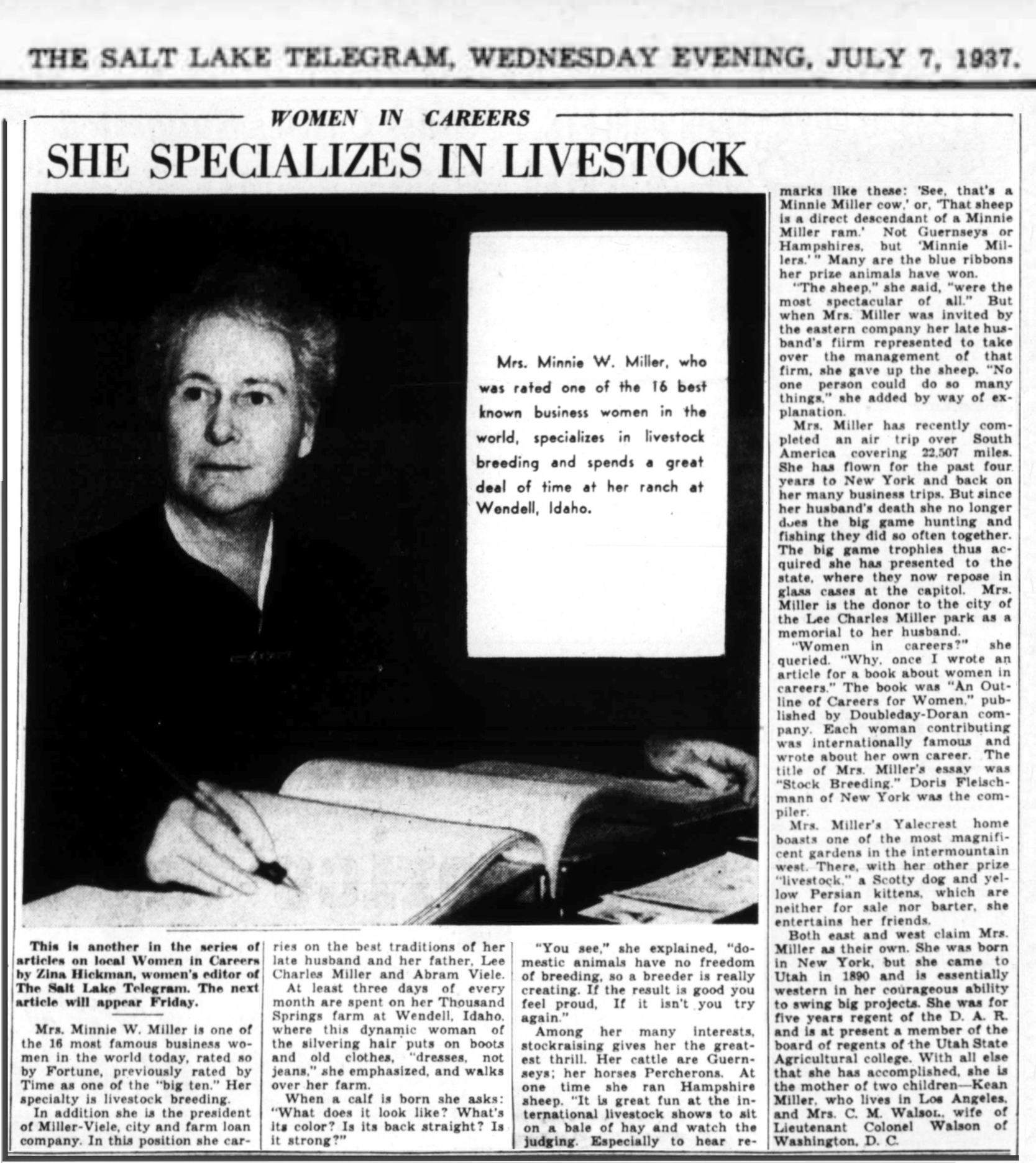 Miller Minnie SL Telegram 7-7-37